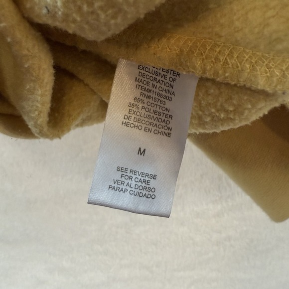 University Of Washington Embroidered Logo Sweatshirt Champion Unisex Med Yellow - Picture 6 of 11